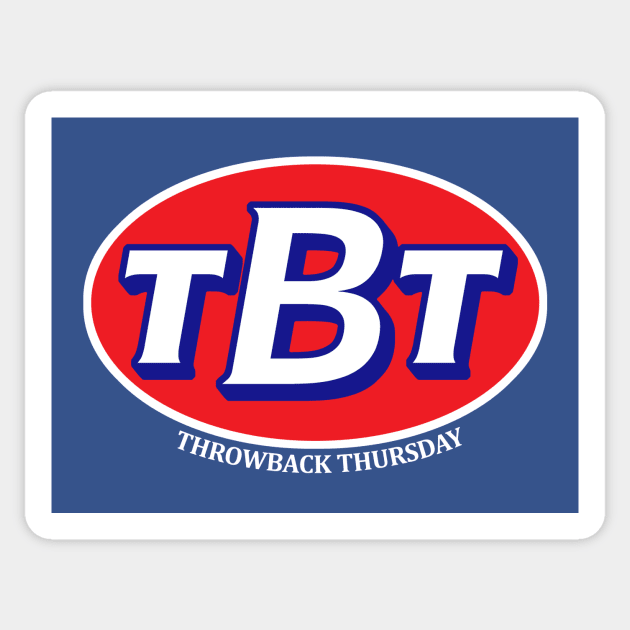 Throwback Thursday TBT (labeled variant) Sticker by GloopTrekker